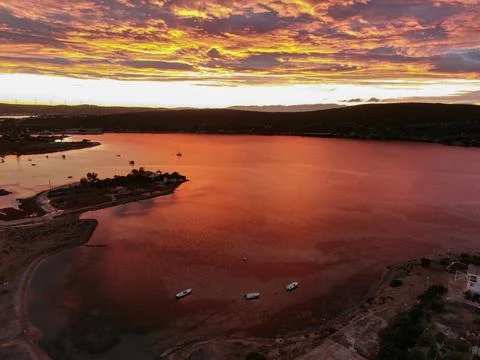 Epic Sunset in Cesme / Turkey Stock Photos