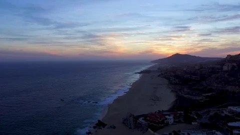 Epic Sunset Drone Footage Smooth Shot [4K] Stock Footage 81724506