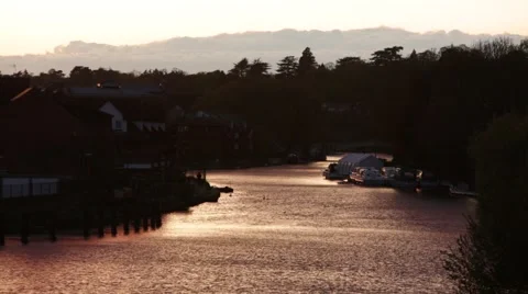 Epic Sunset in England Stock Footage 49548660