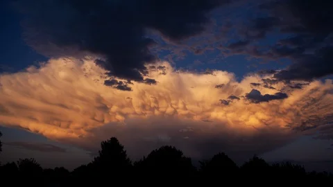 Epic Sunset with Rolling Clouds Stock Footage 117069477