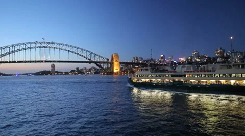 Epic Sunset on Sydney Harbour Stock Footage 39397790