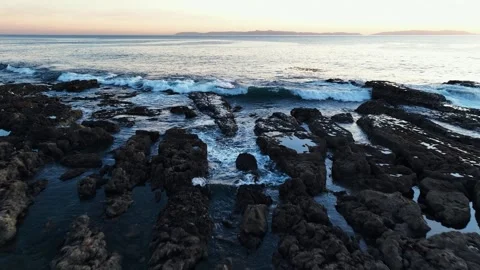 Epic Sunset at a Tide Pool Beach 02 Stock Footage 298330513