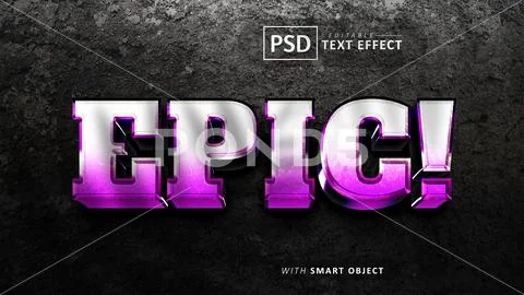 Epic text - editable 3d font effects PSD 템플릿