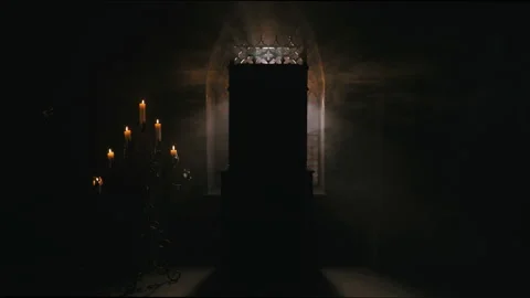 Epic Throne In The Dark Stock Footage 163730275