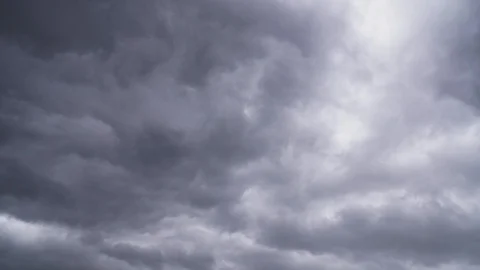 Epic thunder clouds and flying birds Stock Footage 106727357