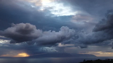 Epic Thunderstorm over La Gomera – Tenerife 4K Timelapse ProRes Stock Footage 322516530