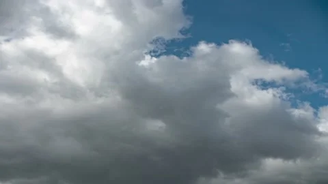 Epic time lapse of fast moving clouds and blue summer sky before dramatic storm. Stock Footage 179529574