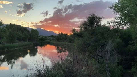 Epic Time Lapse Sunset Over Colorado Mountains – Dramatic Sky and Light Stock Footage 337203143