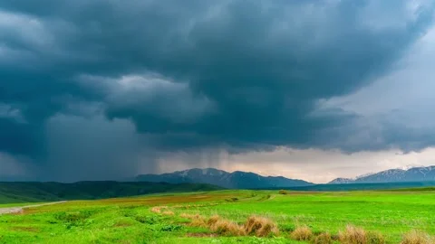 Epic tornado formation over hilly terrain Stock Footage 165099168