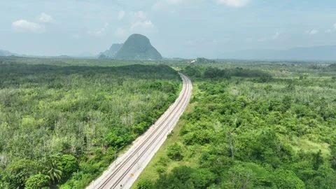 Epic Train Ride Through Mountain Pass | Cinematic Railway Journey Stock Footage 310438003