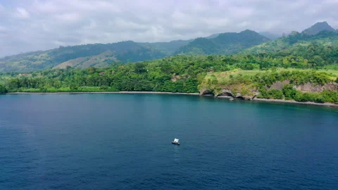 Epic Tropical island from above Stock Footage 149794800