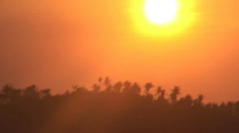 Epic tropical sunset time lapse over high mountain in the Philippines Stock Footage