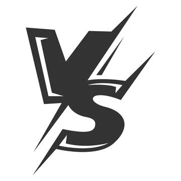 Epic Versus Battle Shield Logo Stock Illustration