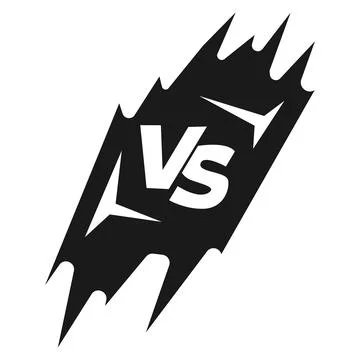 Epic Versus Battle Shield Logo Stock-Illustration