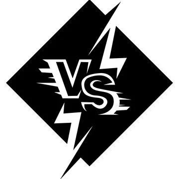 Epic Versus Battle Shield Logo Illustration