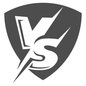 Epic Versus Battle Shield Logo 스톡 일러스트