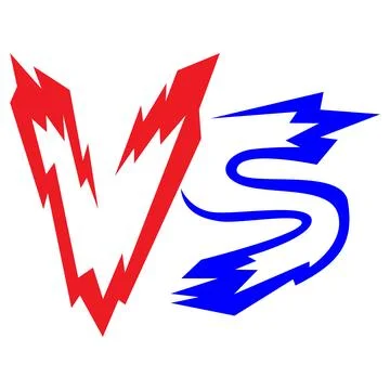 Epic Versus Battle Shield Logo 스톡 일러스트