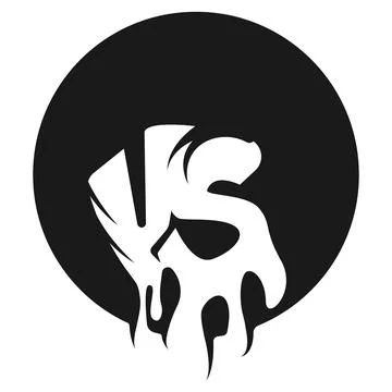 Epic Versus Battle Shield Logo Stockillustratie
