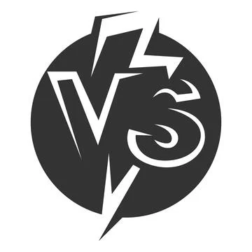 Epic Versus Battle Shield Logo 스톡 일러스트