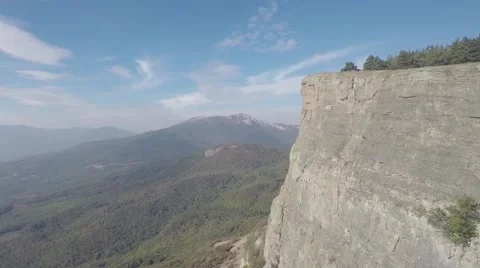 Epic view of cliffs and spruce forests, aerial, fir, fir-tree Stock-Footage 57260457