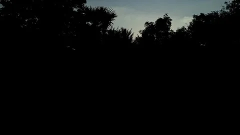 An epic view of a dark sunset over fields as seen from a speeding train.mov.. 스톡 동영상 313381072