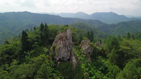 Epic view of Karang Gemantung Stock Footage 327275708