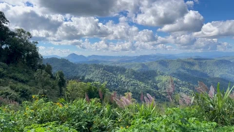 Epic View From Kiew Lom Viewpoint Along Mae Hong Son Loop Stock Footage 259838850