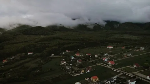 Epic view while flying above Tocile, Sibiu, Romania_2 Stock Footage 108555861