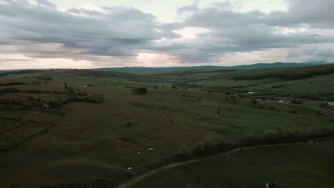 Epic view while flying above Tocile, Sibiu, Romania_5 Stock Footage 108555939