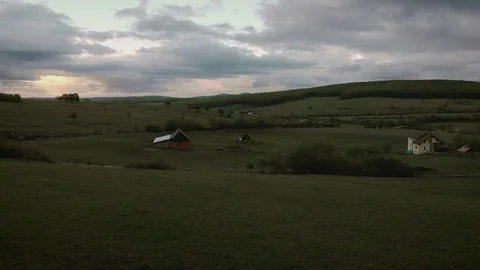 Epic view while flying above Tocile, Sibiu, Romania Stock Footage 108555964