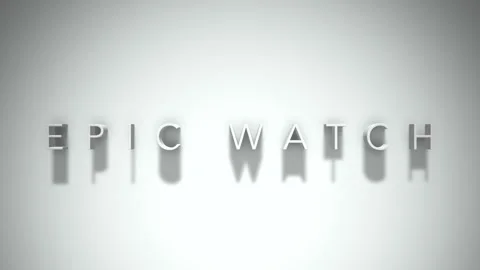 Epic watch 3D title animation with shadows on a white background Stock Footage 297672919
