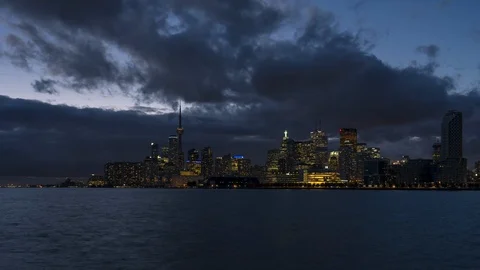 Epic Waterfront Storm Toronto Stock Footage 99706891