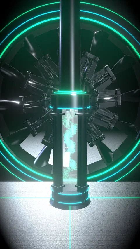 Epic wide pull-back revealing a Eco-friendly decarbonization, Vertical 9:16 4K Stock Footage 337790158