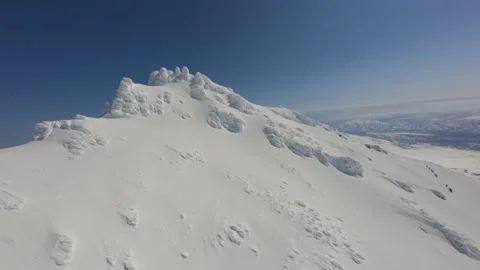Epic wild mountain valley with huge canyon and hills at picturesque frost Stock Footage 159672313