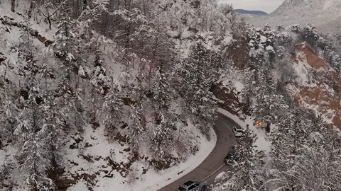 Epic winter car driving Video stock 99561104