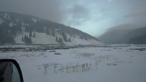 Epic Winter Drive Stock Footage 248339347