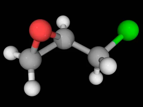 Epichlorhydrin molecule Ilustración de archivo