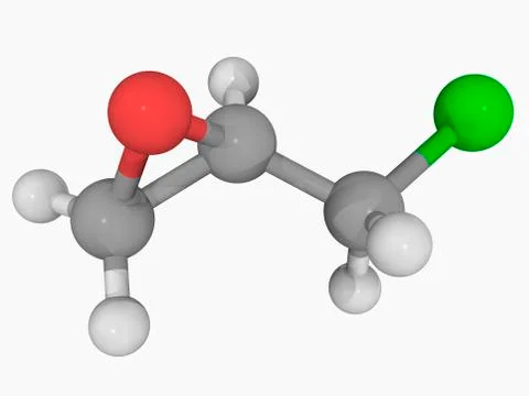 Epichlorhydrin molecule Stockillustratie