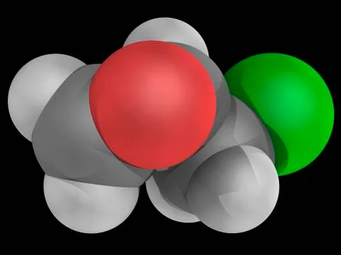 Epichlorhydrin molecule Stockillustratie