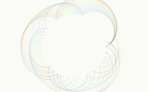 Epicycloid Ribbon Array Abstract Geometric Pattern Background Stock Illustration