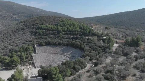 Epidavros-02 Approaching from the side, closing to the front Stock Footage 102547854