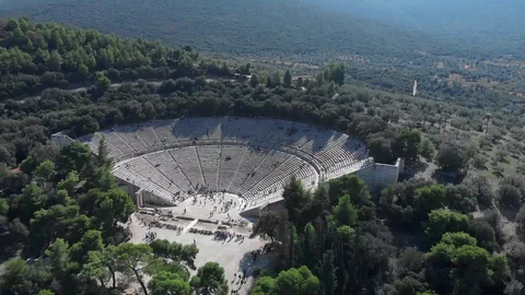 Epidavros-05-CG Panning right to left, showing the front 库存影片 102547802