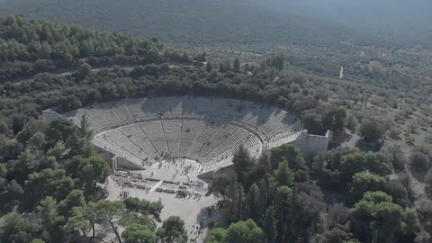 Epidavros-05 Panning right to left, showing the front Stock Footage 102547810
