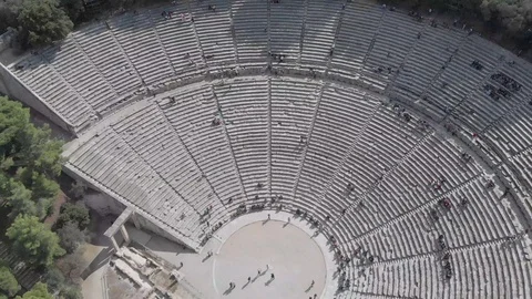 Epidavros-11 Panning left to right from the front Stock Footage 102547733