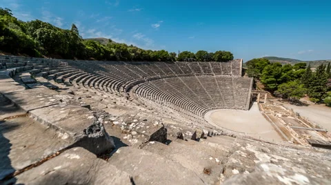 Epidavros Amphitheatre Stock Footage 52104073