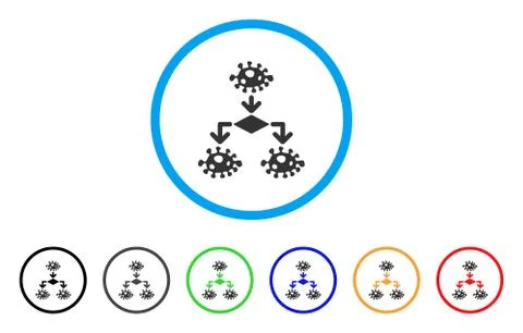 Epidemic Growth Scheme Rounded Icon 库存插图