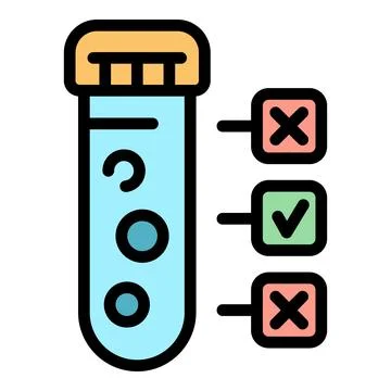 Epidemic test icon vector flat Иллюстрация