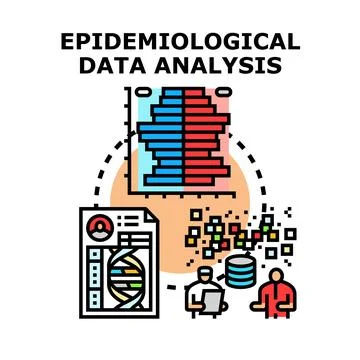 Epidemiological data analysis with demographic and genetic insights Stockillustratie
