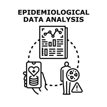 Epidemiological data analysis for global health monitoring Stock Illustration