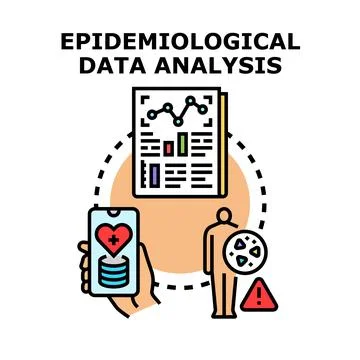 Epidemiological data analysis for global health monitoring Stock Illustration
